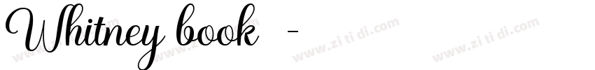 Whitney book 中字体转换